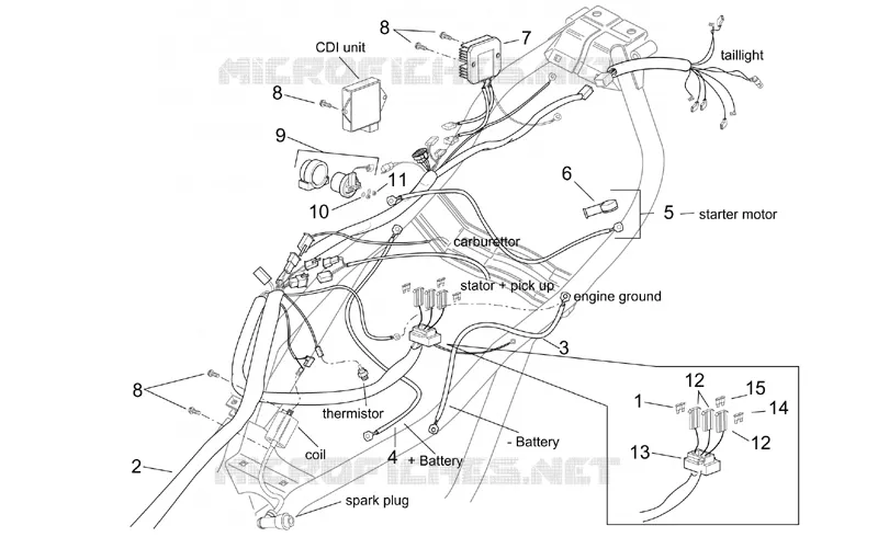 Circuit electrique II Aprilia APRILIA-SCOOTER 125 LEONARDO 2004  Leonardo ST