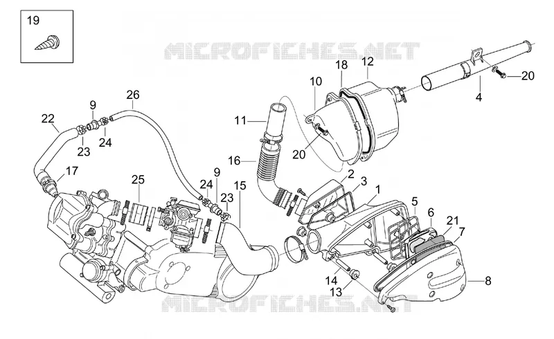 Groupe filtre Aprilia APRILIA-SCOOTER 150 LEONARDO 2004  Leonardo ST