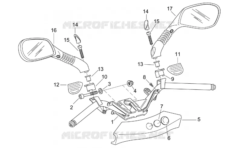 Guidon Aprilia APRILIA-SCOOTER 125 LEONARDO 2002  Leonardo ST