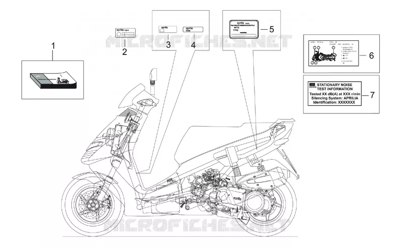 Plaquette et manuel Aprilia APRILIA-SCOOTER 125 LEONARDO 2003  Leonardo ST