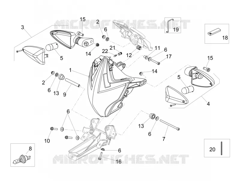 FEUX AVANT Aprilia APRILIA-MOTORCYCLES 900 DORSODURO 2020  Dorsoduro 900 Euro 4 ABS