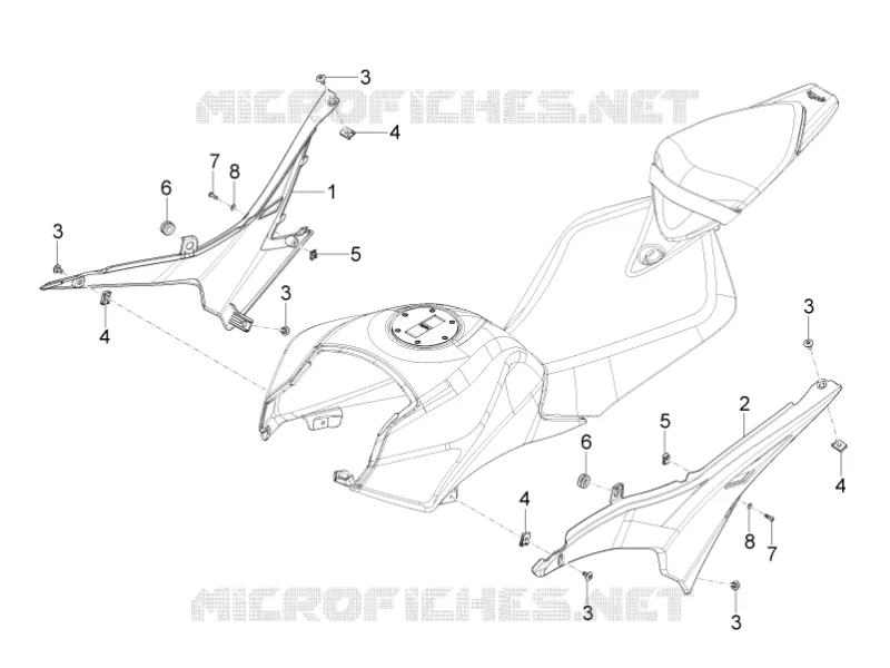 CARENAGES CENTRAUX Aprilia APRILIA-MOTORCYCLES 125 RS 2019  RS 125 Replica GP 4T Euro 4 ABS