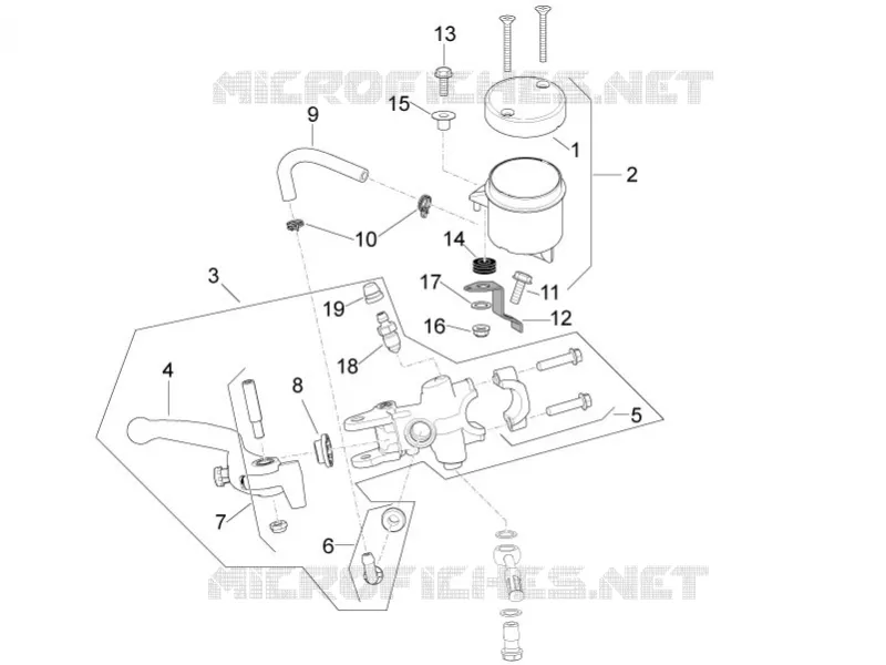 MAITRE CYLINDRE DE FREIN AVANT Aprilia APRILIA-MOTORCYCLES 1000 RSV4 2019  RSV4 1000 RR Euro 4 ABS