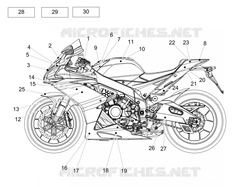 AUTOCOLLANTS Aprilia APRILIA-MOTORCYCLES 1000 RSV4 2020  RSV4 1000 RR Euro 4 ABS