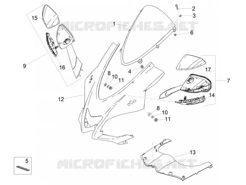 TETE DE FOURCHE Aprilia APRILIA-MOTORCYCLES 1000 RSV4 2019  RSV4 1000 RR Euro 4 ABS