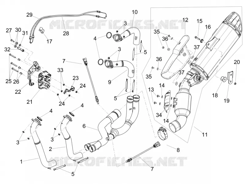 SILENCIEUX D'ECHAPPEMENT Aprilia APRILIA-MOTORCYCLES 1100 RSV4 2019  RSV4 1100 Racing Factory Euro 4 ABS