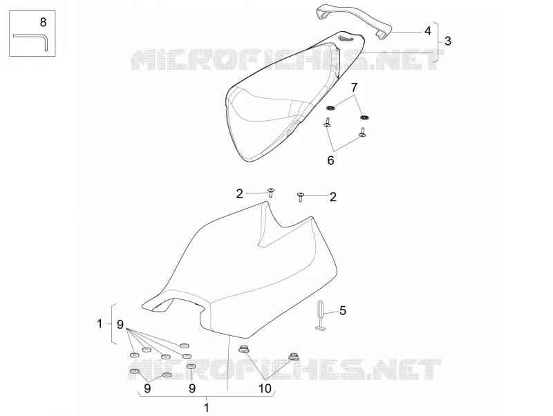 SELLE Aprilia APRILIA-MOTORCYCLES 1100 RSV4 2019  RSV4 1100 Racing Factory Euro 4 ABS