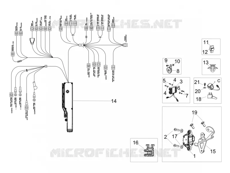 CIRCUIT ELECTRIQUE AVANT Aprilia APRILIA-MOTORCYCLES 1100 RSV4 2019  RSV4 1100 Racing Factory Euro 4 ABS
