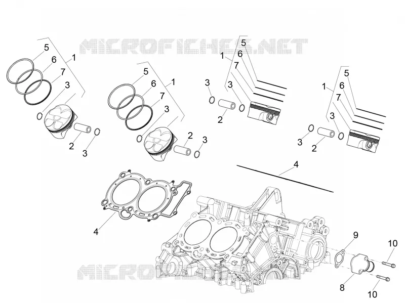 CYLINDRE - PISTON Aprilia APRILIA-MOTORCYCLES 1100 RSV4 2019  RSV4 1100 Racing Factory Euro 4 ABS