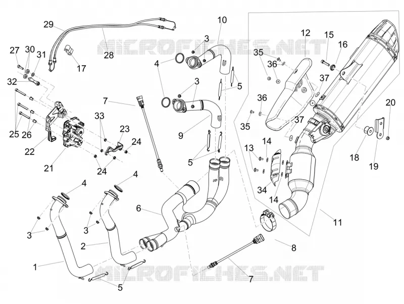 SILENCIEUX D'ECHAPPEMENT Aprilia APRILIA-MOTORCYCLES 1100 RSV4 2020  RSV4 1100 Racing Factory Euro 4 ABS