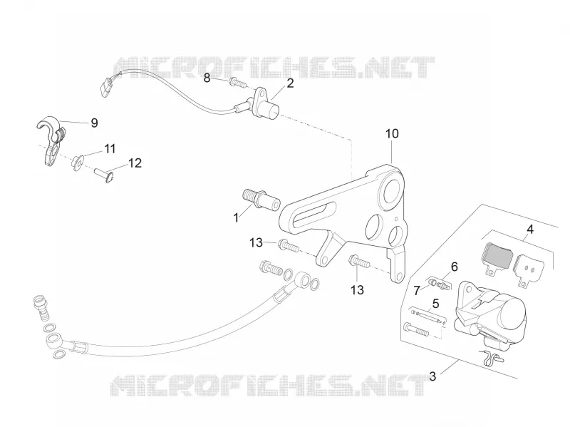 ETRIER DE FREIN ARRIERE Aprilia APRILIA-MOTORCYCLES 1100 RSV4 2020  RSV4 1100 Racing Factory Euro 4 ABS