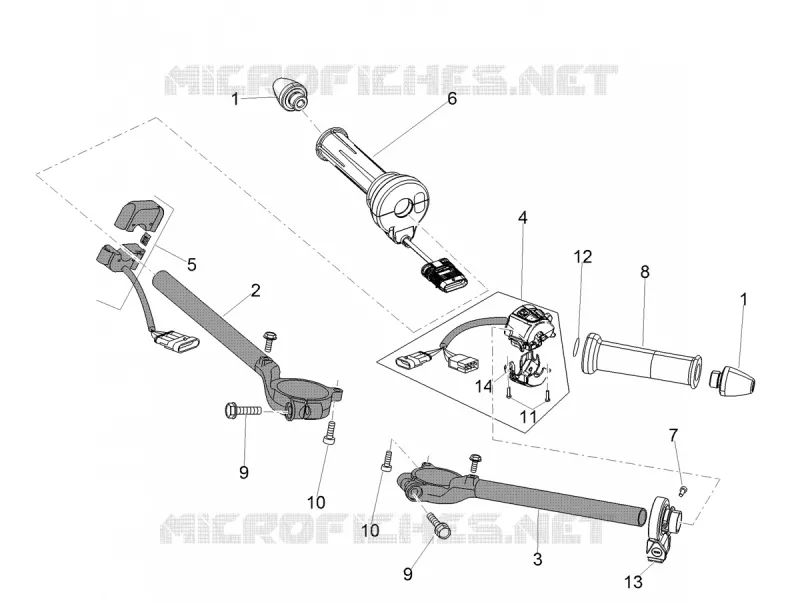 GUIDON - COMMANDES Aprilia APRILIA-MOTORCYCLES 1100 RSV4 2020  RSV4 1100 Racing Factory Euro 4 ABS