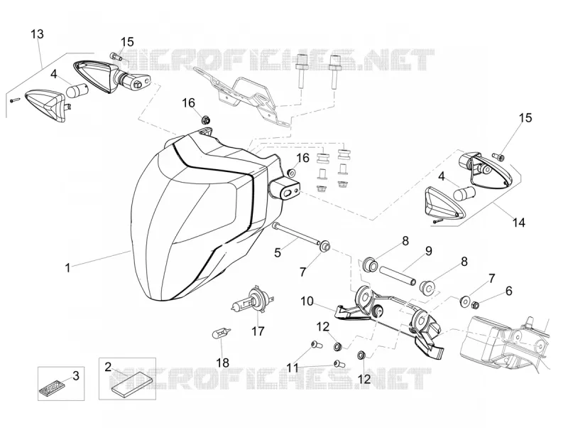 FEUX AVANT Aprilia APRILIA-MOTORCYCLES 900 SHIVER 2020  Shiver 900 Euro 4 ABS NAVI