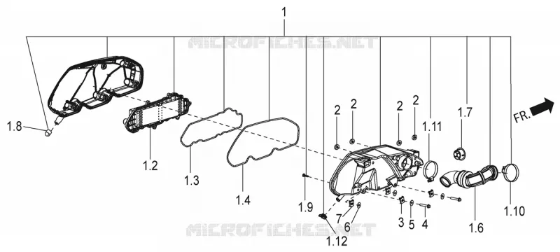 Filtre à air Aprilia APRILIA-SCOOTER 125 SR 2019  SR 125 HE CARB