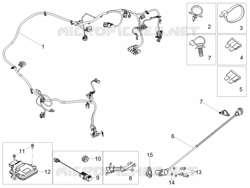 FAISCEAU ELECTRIQUE PRONCIPAL Aprilia APRILIA-SCOOTER 150 SR 2018  SR 150 HE CARB