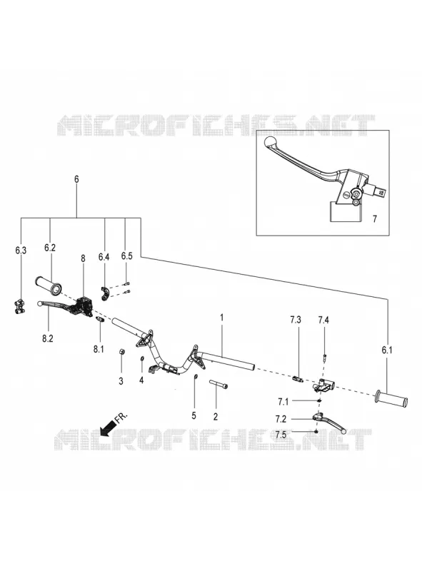 GUIDON Aprilia APRILIA-SCOOTER 150 SR 2018  SR 150 HE CARB