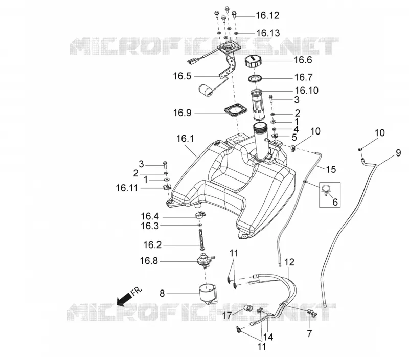 RESERVOIR Aprilia APRILIA-SCOOTER 150 SR 2018  SR 150 HE CARB