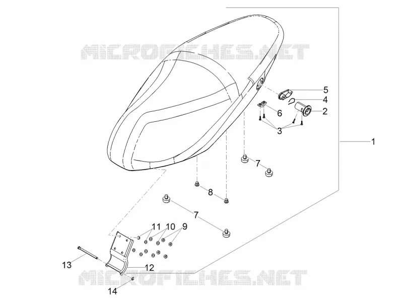 SELLE Aprilia APRILIA-SCOOTER 150 SR 2018  SR 150 HE CARB