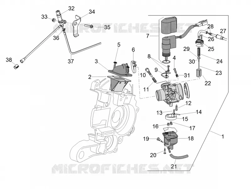 Carburateur Aprilia APRILIA-SCOOTER 50 SR 2019  SR 50 R GP REPLICA H2O 2T Euro 4