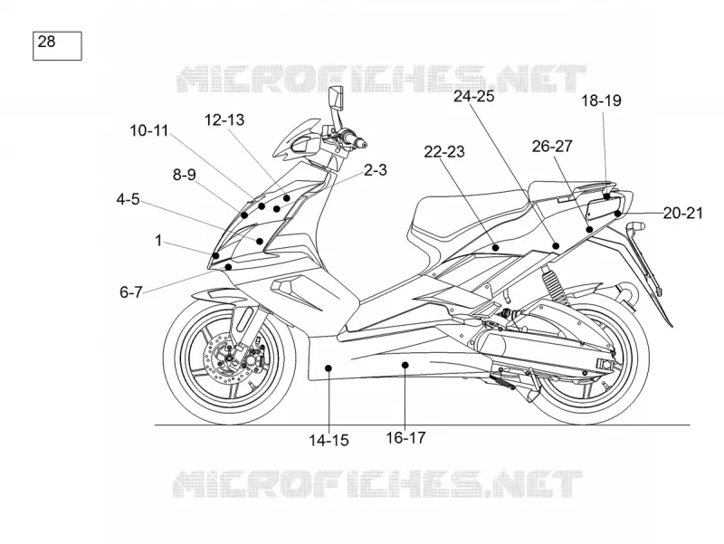 AUTOCOLLANTS Aprilia APRILIA-SCOOTER 50 SR 2018  SR 50 R H2O 2T Euro 4