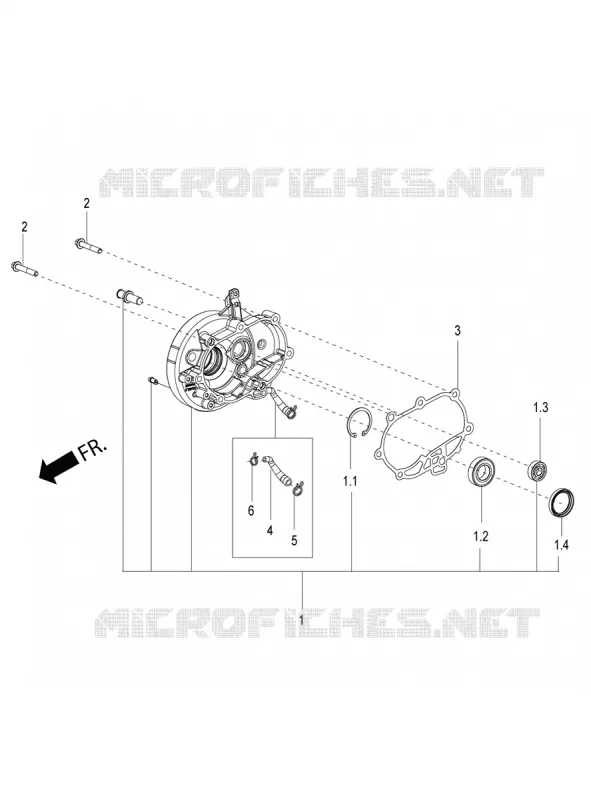 CARTER TRANSMISSION FINALE Aprilia APRILIA-SCOOTER 150 SR 2018  SR 150 Motard Racer Carb. ABS