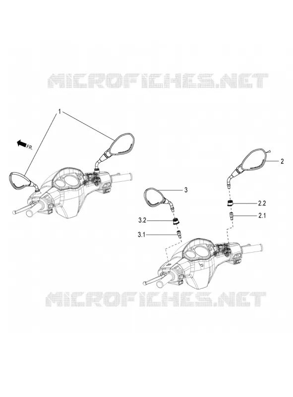 RETROVISEURS Aprilia APRILIA-SCOOTER 150 SR 2019  SR 150 RACE