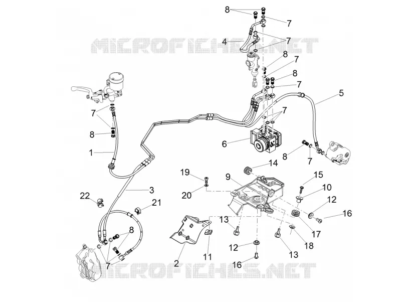Sistème frein ABS Aprilia APRILIA-MOTORCYCLES 1100 TUONO 2019  Tuono V4 1100 RR Euro 4 ABS