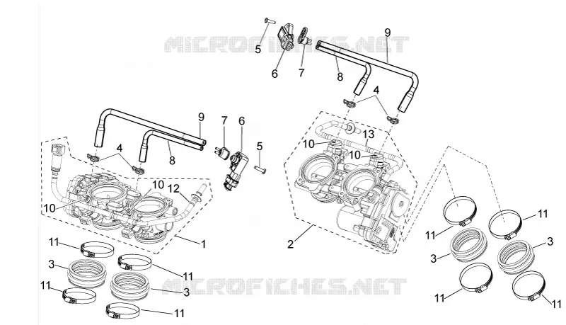 BOITIER PAPILLON INJECTION Aprilia APRILIA-MOTORCYCLES 1100 TUONO 2019  Tuono V4 1100 RR Euro 4 ABS