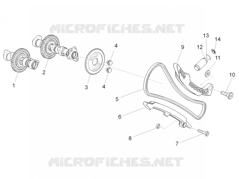DISTRIBUTION CYLINDRE AVANT Aprilia APRILIA-MOTORCYCLES 1100 TUONO 2019  Tuono V4 Factory 1100  Euro 4 Superpole ABS