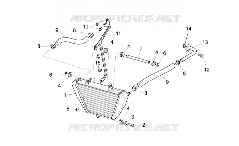 RADIATEUR D'HUILE Aprilia APRILIA-MOTORCYCLES 1100 TUONO 2019  Tuono V4 Factory 1100 Euro 4 Superpole ABS