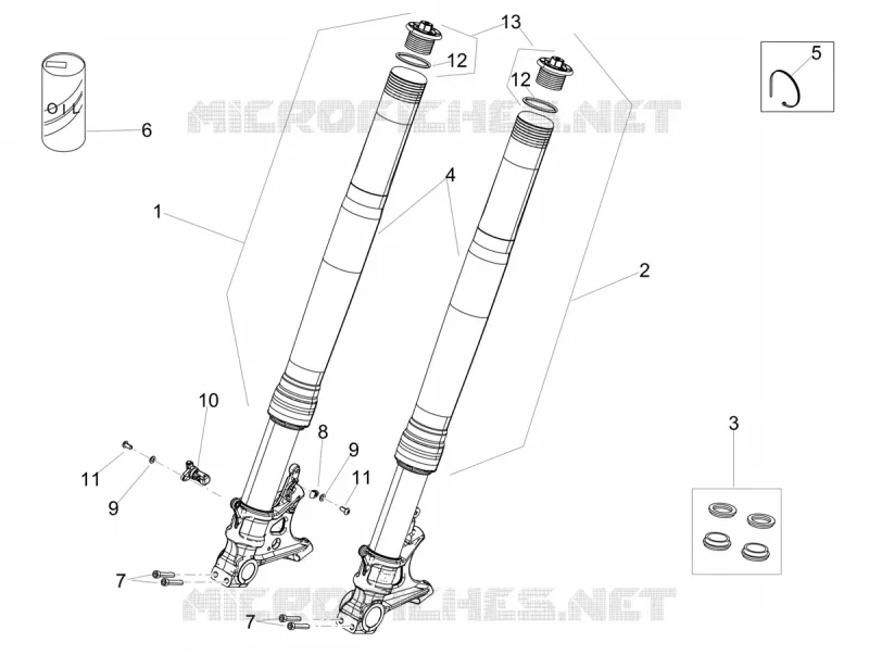 FOURCHE OHLINS Aprilia APRILIA-MOTORCYCLES 1100 TUONO 2020  Tuono V4 Factory 1100 Euro 4 Superpole ABS