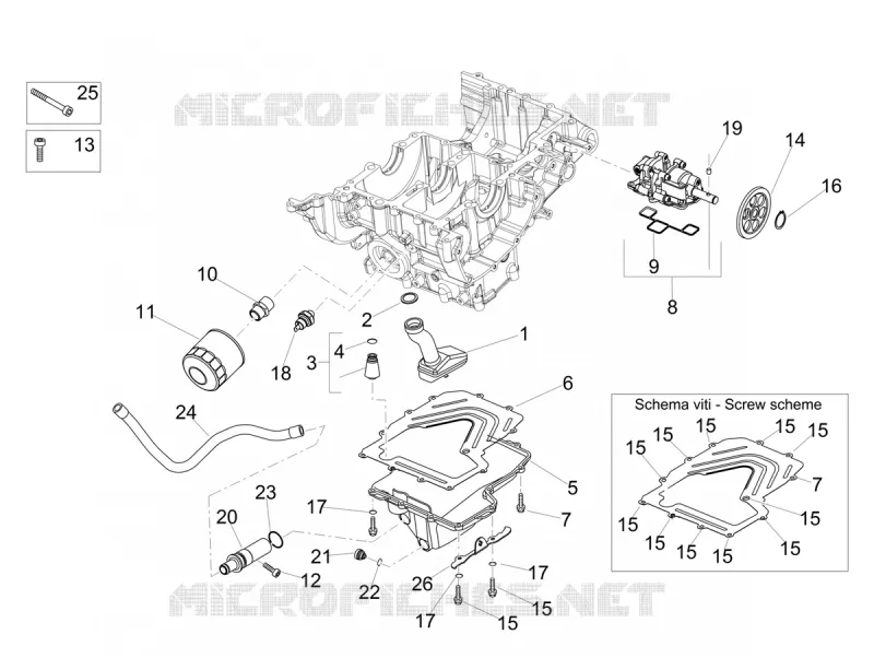 POMPE A HUILE - FILTRE A HUILE Aprilia APRILIA-MOTORCYCLES 1100 TUONO 2020  Tuono V4 Factory 1100 Euro 4 Superpole ABS