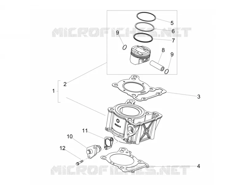 CYLINDRE - PISTON Aprilia APRILIA-MOTORCYCLES 125 SX 2019  SX 125 Euro 4