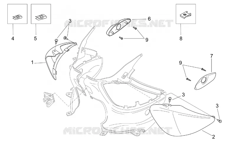 Carr. Arriére - des.selle Aprilia APRILIA-SCOOTER 150 MOJITO 2005  Mojito