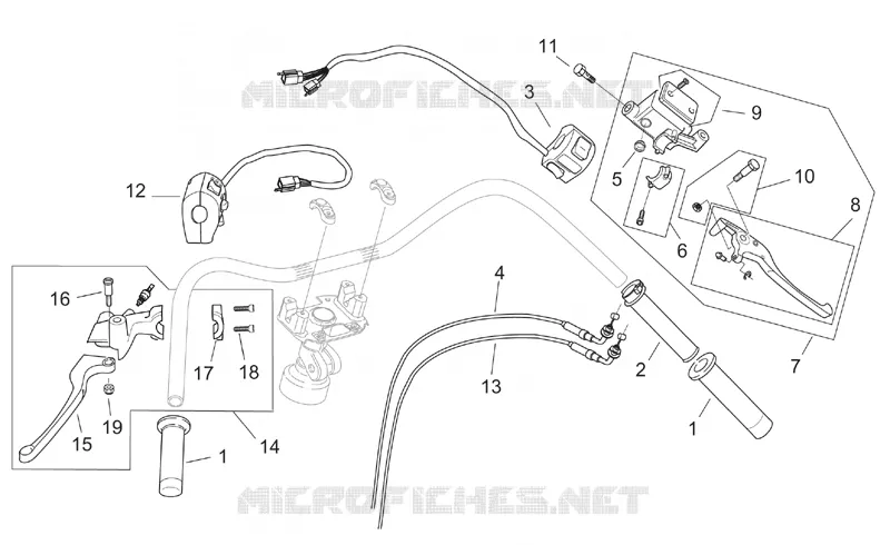 Commandes - CUSTOM Aprilia APRILIA-SCOOTER 150 MOJITO 2005  Mojito
