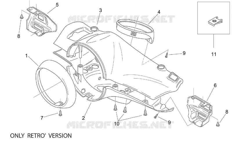 Porte-feux - RETRO' Aprilia APRILIA-SCOOTER 125 MOJITO 2005  Mojito