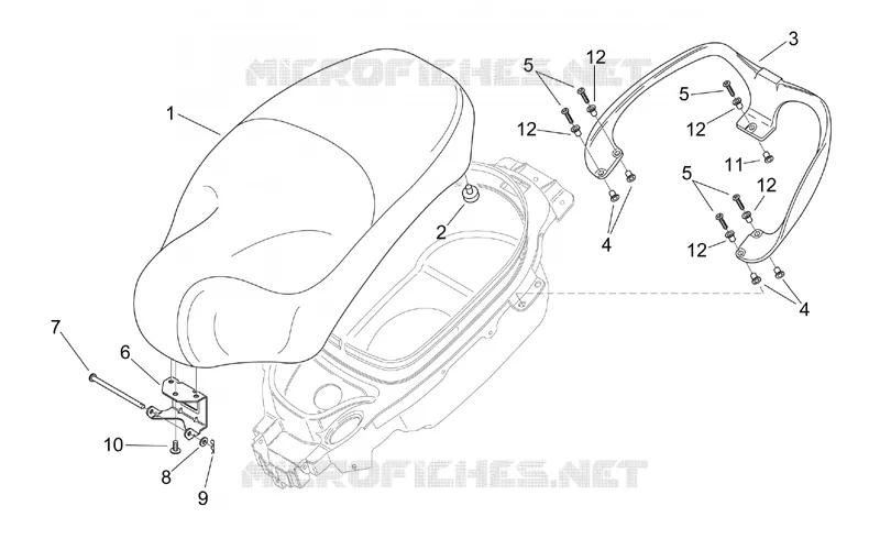 Selle - Poignée Aprilia APRILIA-SCOOTER 150 MOJITO 2007  Mojito