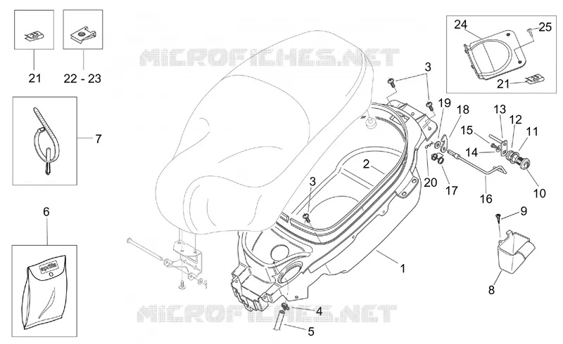 Compart.p-casque Aprilia APRILIA-SCOOTER 125 MOJITO 2000  Mojito