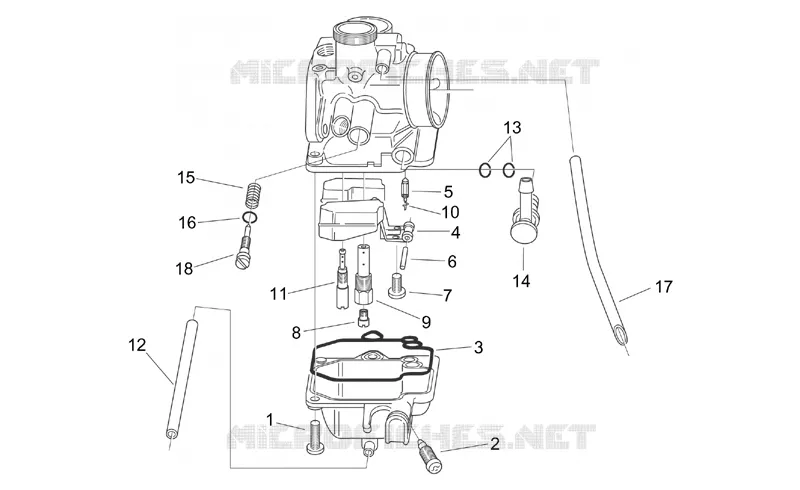 Carburateur II Aprilia APRILIA-SCOOTER 50 MOJITO 2004  Mojito Custom 2T (engine Aprilia)
