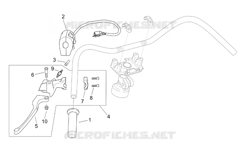 Commandes gche Aprilia APRILIA-SCOOTER 50 MOJITO 2003  Mojito Custom 2T (engine Aprilia)