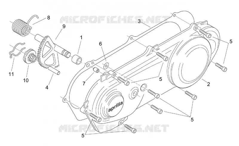 Couvercle - Kick starter Aprilia APRILIA-SCOOTER 50 MOJITO 2002  Mojito Custom 2T (engine Aprilia)