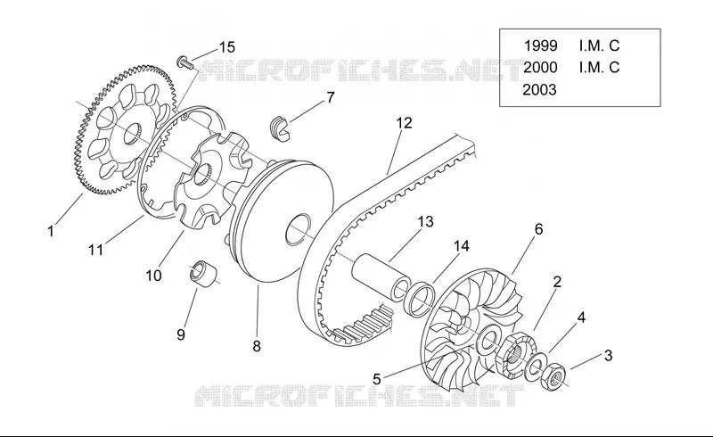 Variateur II Aprilia APRILIA-SCOOTER 50 MOJITO 2001  Mojito Custom 2T (engine Aprilia)