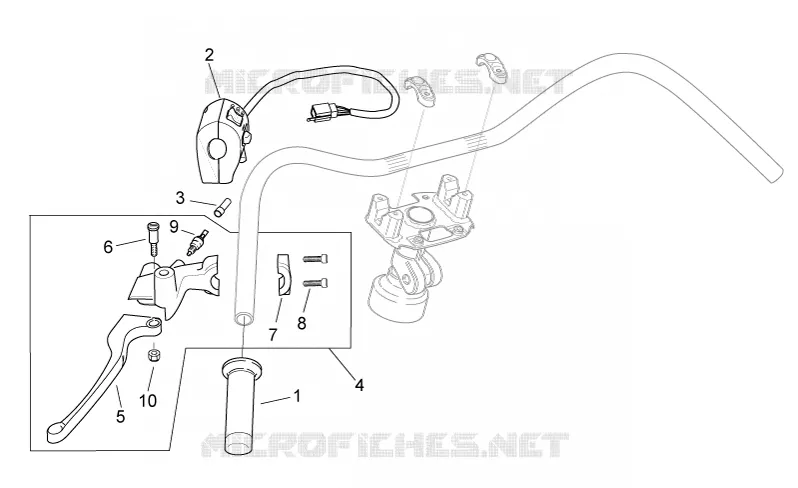 Commandes gche Aprilia APRILIA-SCOOTER 50 MOJITO 2006  Mojito Custom 2T (engine Piaggio)