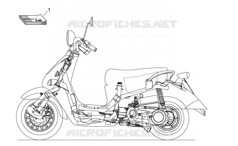 Plaquette et manuel Aprilia APRILIA-SCOOTER 50 MOJITO 2005  Mojito Custom 2T (engine Piaggio)