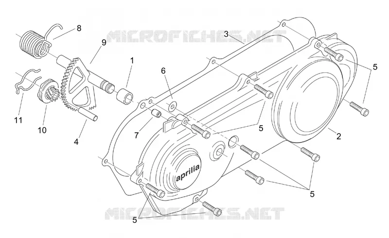 Couvercle - Kick starter Aprilia APRILIA-SCOOTER 50 MOJITO 2003  Mojito Retro 2T (engine Aprilia)