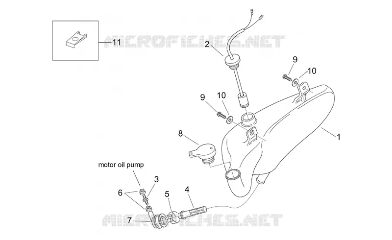 Réservoir huile Aprilia APRILIA-SCOOTER 50 MOJITO 2001  Mojito Retro 2T (engine Aprilia)