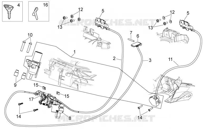 Kit serrure Aprilia APRILIA-MOTORCYCLES 850 NA-MANA 2010  NA Mana