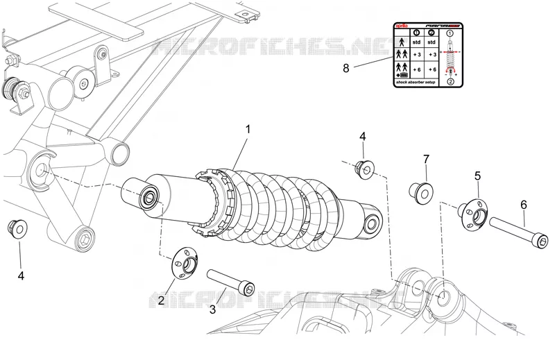Suspension arriere Aprilia APRILIA-MOTORCYCLES 850 NA-MANA 2011  NA Mana