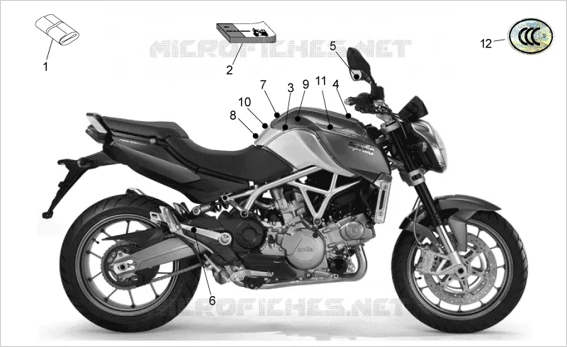 Trousse outils+manuel d’instr. Aprilia APRILIA-MOTORCYCLES 850 NA-MANA 2007  NA Mana