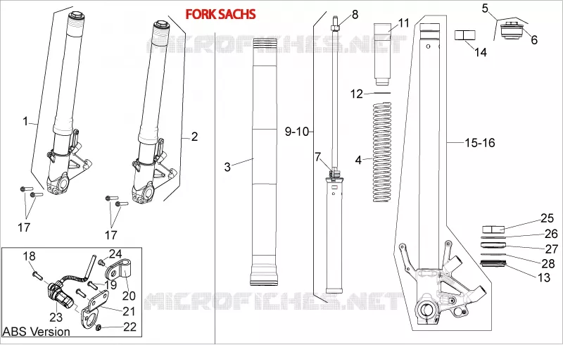 Front fork III Aprilia APRILIA-MOTORCYCLES 850 NA-MANA 2015  NA Mana GT